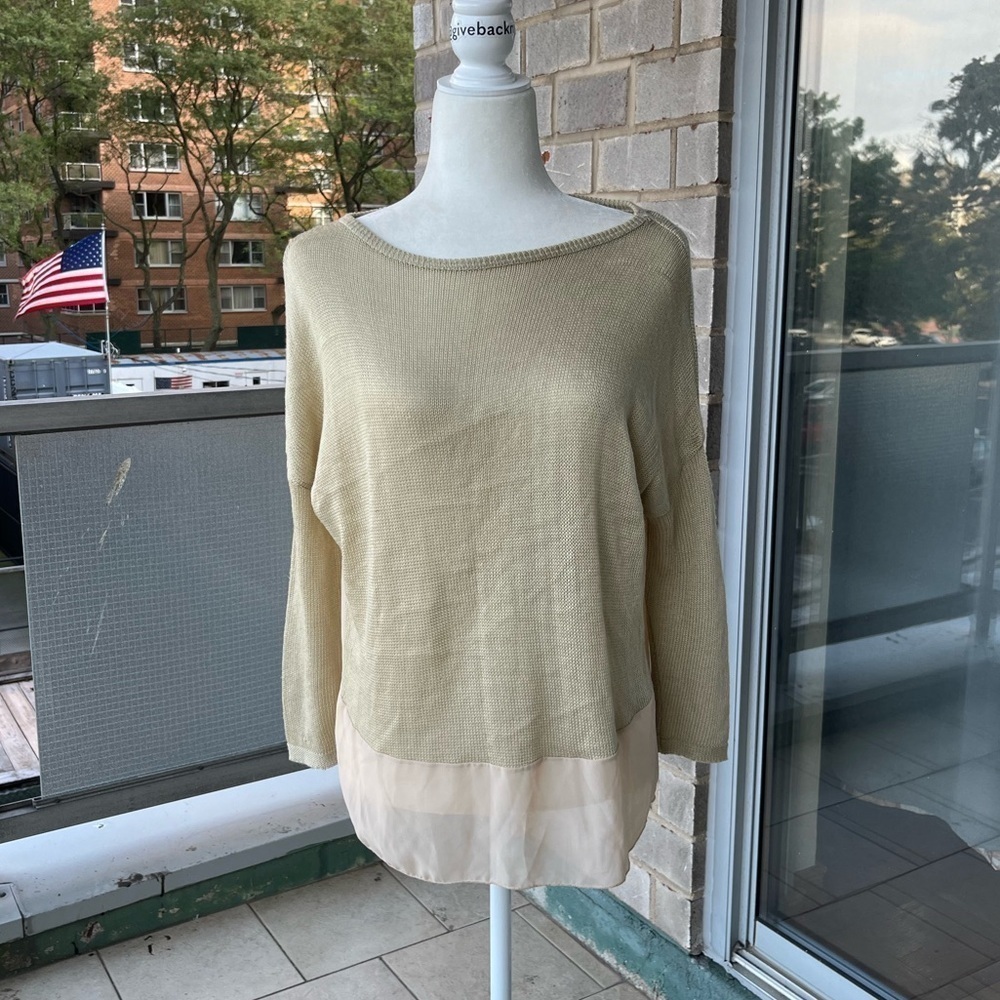 Say What Sheer Knit Sweater Size M